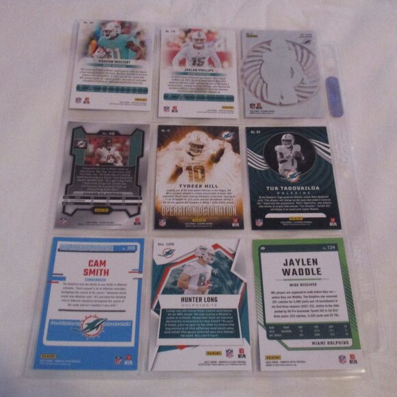 MIAMI DOLPHINS (9) Card Mixed Football Lot - Picture 2 of 2